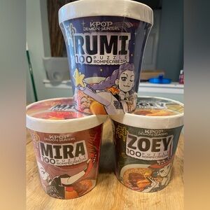 KPop Demon Hunters 100 Piece Jigsaw Puzzle by Buffalo Games All 3 Rumi Zoey Mira